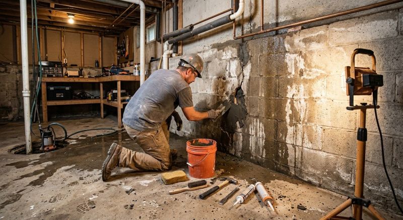 Basement Seepage Repair in Fredericksburg, VA