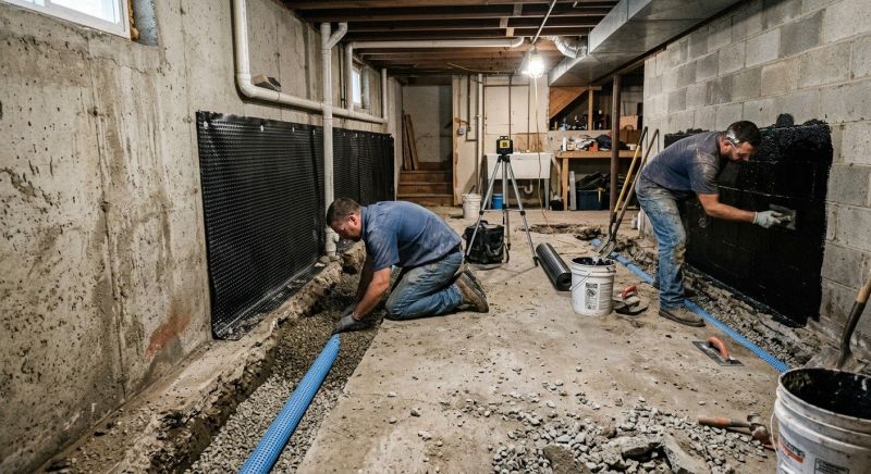 Wet Basement Repair in Fredericksburg, VA