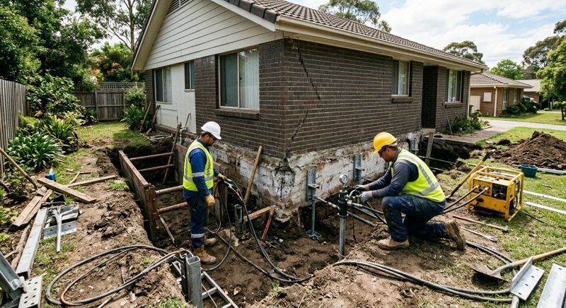 Foundation Settlement Repair in Greenville, SC