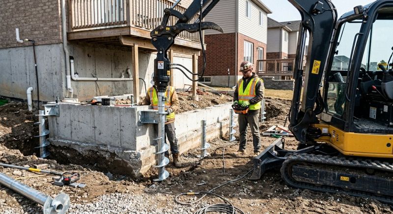 Helical Piers Installation in Greenville, SC