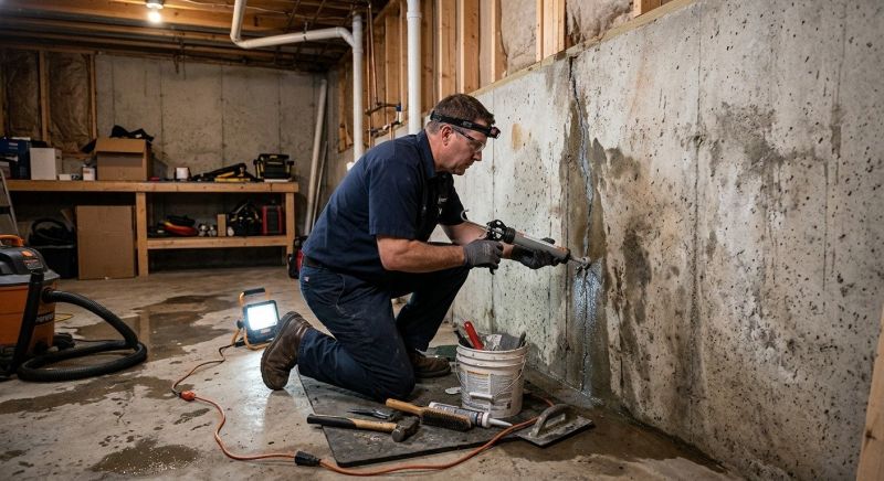 Wet Basement Repair in Fredericksburg, VA